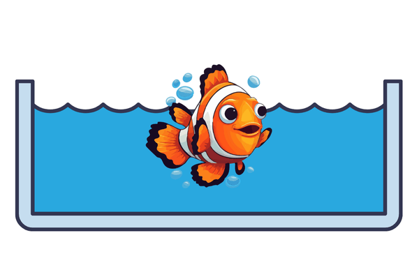 Hydroponic water reservoir tank for storing and circulating nutrient solutions in indoor gardening systems.