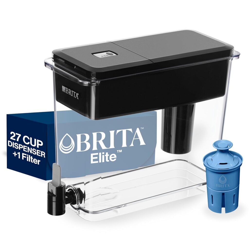 Brita UltraMax Water Dispenser with built-in water purifiers for filtering tap water and providing clean, great-tasting drinking water.