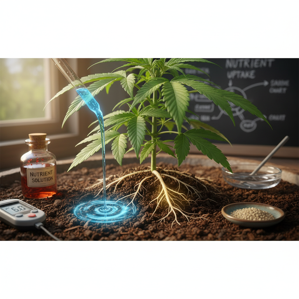 Cannabis pH management: stop leaf drop and tip yellowing after transplanting. Learn how pH affects nutrient uptake, testing, correction methods and a practical checklist.
