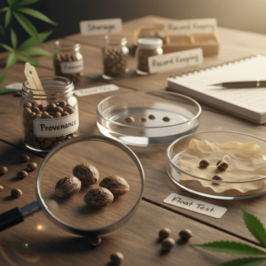 How to inspect seeds: step-by-step seed inspection guide for visual checks, wet paper, float and germination tests, provenance, storage, labeling, and record-keeping.