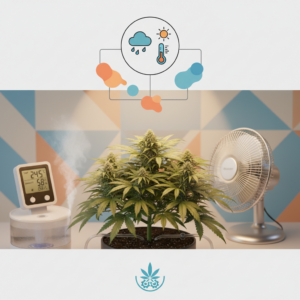 Prevent bud rot and boost yield: guide to humidity and temperature in cannabis growth—ideal ranges by stage, measurement tools, controls and quick fixes.