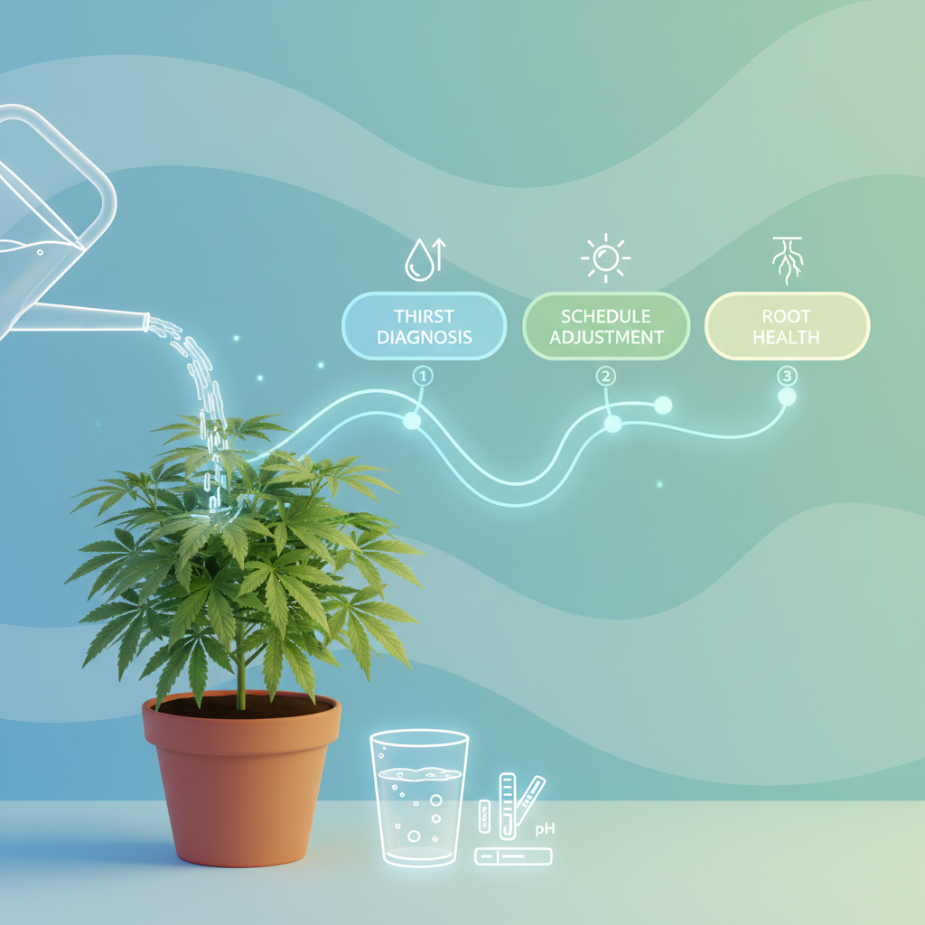 Stop cannabis wilting in the evening: diagnose thirst vs stress, adjust watering schedules, improve water quality, and fix roots for healthy plants — quick fixes.